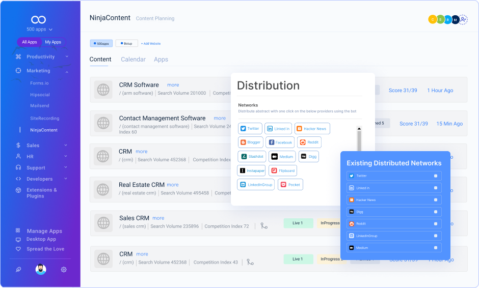 content distribution leave note