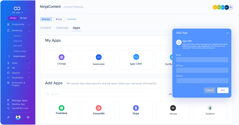 content marketing management leave note